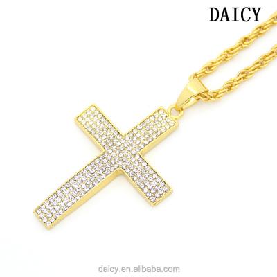 China DAICY Fashion Wholesale Men's Diamond Hip Pendant Bling Bling Cross Pendant for sale