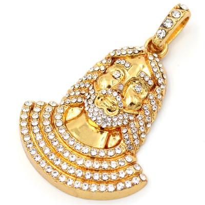 China DAICY Hiphop Jewelry Wholesale Men Cheap Bling Iced Out 18k Alloy Gold Jesus Piece Diamond Hip Hop Dangle Jewelry for sale