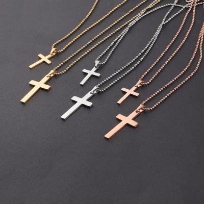 China DAICY Religious Cheap Wholesale Promotional Jewelry High Polished Stainless Steel Empty Cross Pendant for sale