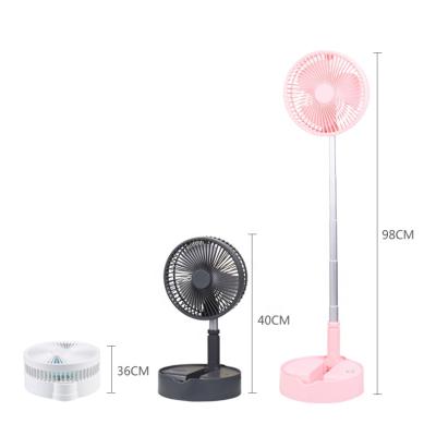 China Portable Fan USB Portable Desk Table Fan Rechargeable Telescopic Adjustable Mini Fan for sale