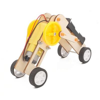 China DIY Project Physics Science Education Kid Wooden Toy Worm DIY STEM Crawling Robot for sale