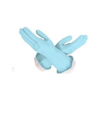 China Household Comfortable Cleaning Gloves Waterproof 2 Pairs (4 Gloves) Blue Silicone for sale