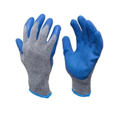 China Workwear 12 Pairs Working Latex Double Coated Gloves Durable Abrasion Water Resistant for sale