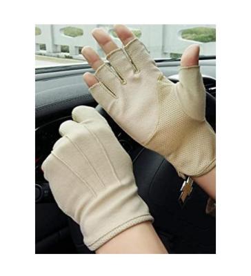 China Lightweight Comfortable Men Women Summer Knit Gloves Breathable Fingerless Touch Screen Gloves for sale