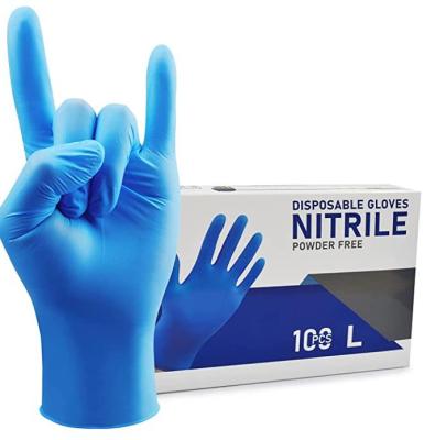 China Powder Free Disposable Exam Gloves Nitrile Gloves Powder Free Latex Non Sterile For Medical Use Cooking Cleaning for sale