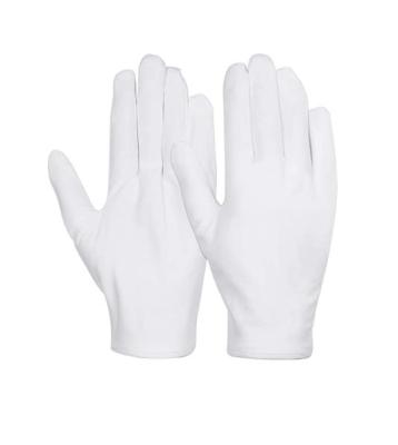 China Medium Size Cotton Comfortable White Gloves Knitted 12 Pairs For Silver Jewelry Costume Archival Inspection for sale