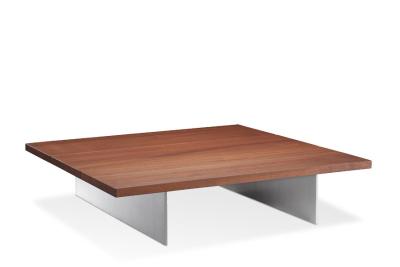 China Wood And Metal Coffee Table Wooden Coffee Table With Storage Veneer Surface Finishing for sale