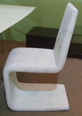 China Customized White Faux Leather Dining Chairs / Contemporary Dining Chairs for sale