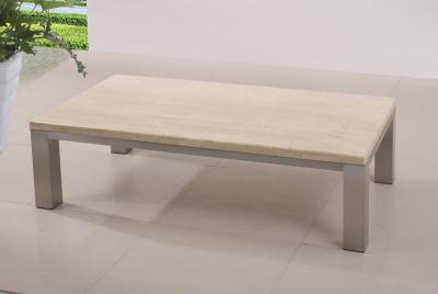 China Living Room Natural White Fossil Marble Travertine Coffee Tables 1400*800*450mm for sale