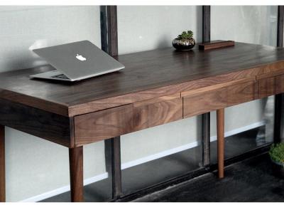 China 2 Or 3 Drawer Modern Design Solid Wood Corner Desk / Walnut Corner Computer Desk for sale