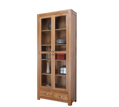 China Caja de libro de madera del roble de 6 estantes con las puertas, estantes interiores de los muebles en venta