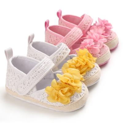 China Hot sale Cotton fabric Flower ball 6-12month Princess baby girl shoes for sale