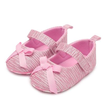 China Quick shipping Cotton sole Bowknot girl 0-2 years Prince baby girl shoes for sale