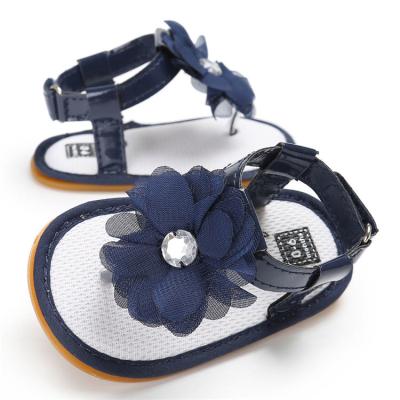 China New fashion Colorful flower rubber sole anti-slip Newborn slipper Walking shoes baby shoes girl for sale