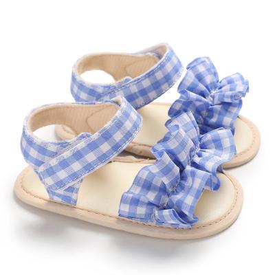 China New style Cotton fabric Flower girl 0-2 years prewalker baby girl sandals for sale