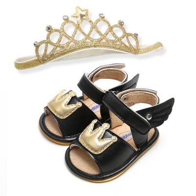 China Prince and princess angel wings Crown shoes Wedding gift girl toddler sandals for sale