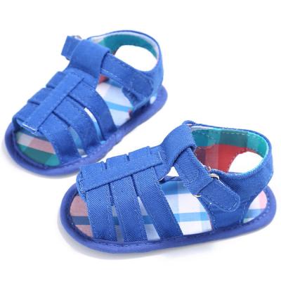 China High Quality infant Baby Sandals Plaid Casual 0-18months Walking shoes baby shoes for Boy and Girl for sale