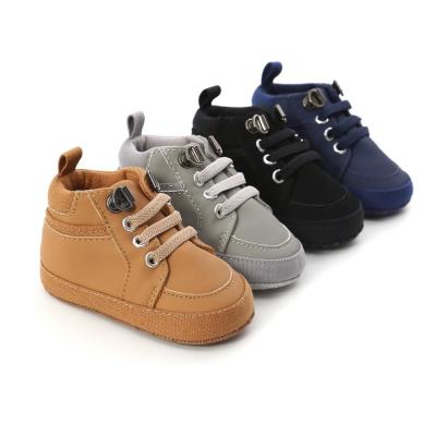 China Wholesale fashion PU Leather ankle outdoor sports prewalker infant baby boots for sale