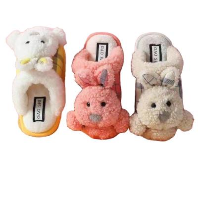 China Fashion Trend CIXI AIDA Wholesale Lovely Cute Plush Rabbit Warm Slippers for Children, Kids Slippers for sale