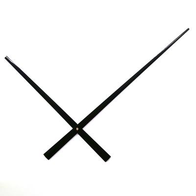 China 12888 Rould Hole Shaft 10001# Hands Long Black Metal Quartz Clock Traditional Aluminum Hardware Accessories Kits (Just Hands) DIY for sale