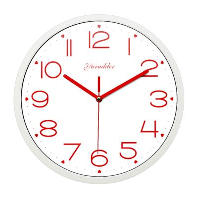 China Hot Selling Style Antique Style Quartz Decorate Decorative Quiet Round Wall Clock Digital Wall Clock For Living Room for sale