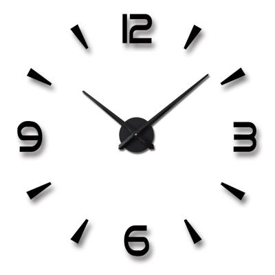 China EVA Sticker Big BRIEF Decorative 3D DIY Wall Clock 70CM-120CM Hot Wall Clock for sale