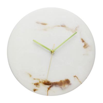 China Antique style resin clock sample with simple fashion high cost wall clock marble copy for sale