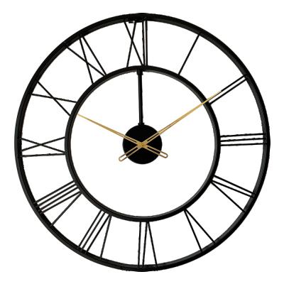 China European Style Wall Clock New Style Metal Silent Modern Antique Design Large Wall Clock For Home Decoration Clock Mural for sale