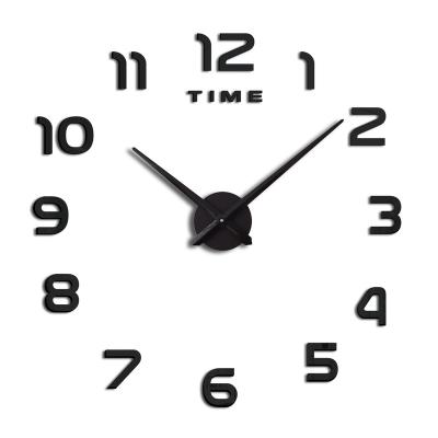 China Hot Sale Big BRIEF Sticker EVA 70CM-120CM Large 3D DIY Wall Clock Numbers Decorative Wall Clock for sale