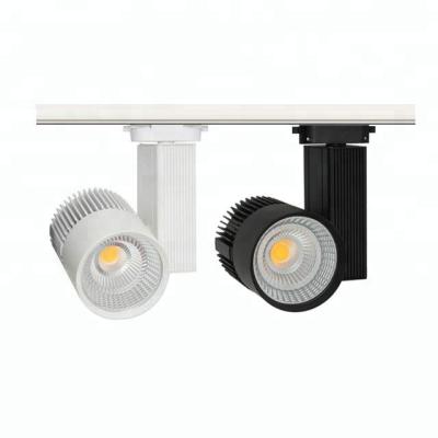 China Modern 2 Wires CRI90 Track Spotlight 40W Single Phase Railway Track Lamp From Shenzhen Opte Lighting for sale