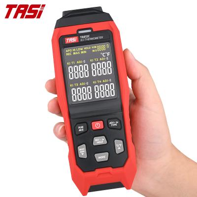 China TASI TA612C K/J Type Thermometer Data Download Temperature Meter Digital Thermocouple Four Channel 177*70*35mm Thermometer for sale