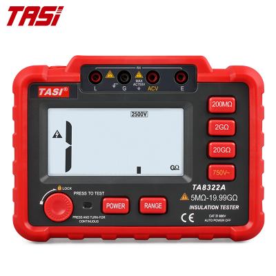 China TASI TA8322A 1000V to 2500V Digital Megger Tester Ohm Meter Insulation Resistance Tester 175*110*50mm for sale