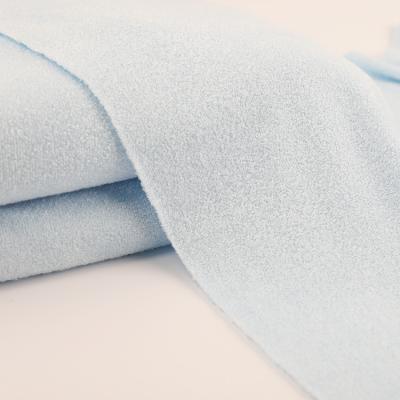 China Anti-bacteria 310gsm Solid Knitted Polyester Blend Fleece Fiber Bamboo Fabric Roll for sale