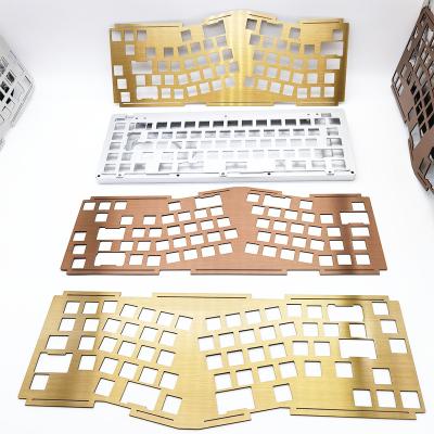 China Custom Multicolor Anodizing Aluminum Alice Tkl Keyboard Case Plate Aluminum CNC Machining Mechanical CNC Keyboard for sale