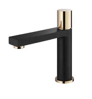 China 25mm Ceramic Cartridge Black Wash Basin Taps for sale