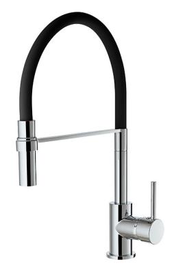 China Silicone Spout Chrome Kitchen Mixer Faucet Deck Mount With 35mm Cartridge for sale