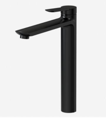 China Classic High Bathroom Black Basin Mixer Tap Matt Brass Mixer Tap for Bathroom Single Lever Sink Mixer Tap Black for sale