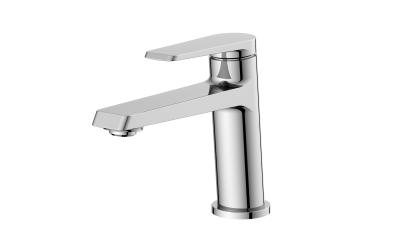 China Contemporary Brass Body Wash Basin Faucet Polished with Ceramic Valve Core for sale