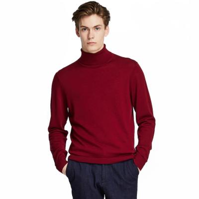 China 2020 Fashion 100% Merino Pure Wool Anti-pilling Knit Winter Man Turtle Neck Mens Pullovers Sweaters Sweater for sale