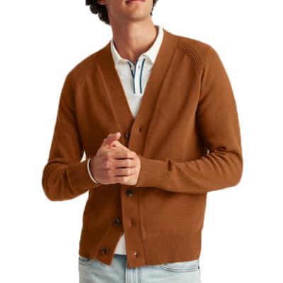 China Brown Customized QUICK DRY Knit Sweater Button Casual Sweater Knitted Cardigan Sweaters Men for sale