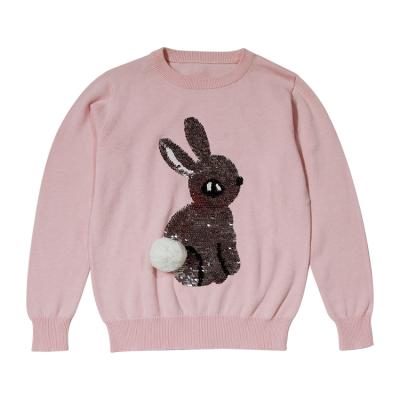 China Sweater New Lovely Pink Sweater Design Knit School Cotton Baby Sweater for sale