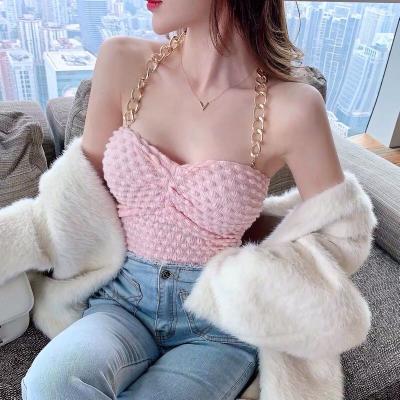 China Sexy summer QUICK DRY collar sleeveless jacket with cropped camisole, tight tube top and beautiful back. for sale