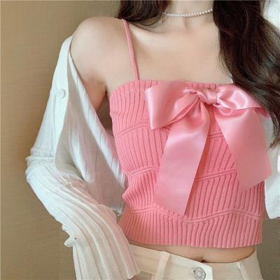 China QUICK DRY soft bow small tube camisole top sexy thin slim fit chest-wrapped girl in summer for sale