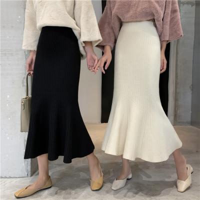 China 2022 Autumn/Winter new knitted women's hip anti-static fishtail skirt with size A long high word joker woolen dress for sale