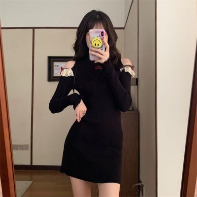 China Fashionable and sexy print dress women's long sleeve dress Anti-wrinkle dress fall and winter for women Mini Fashion Quantity Simple Custom summer for sale