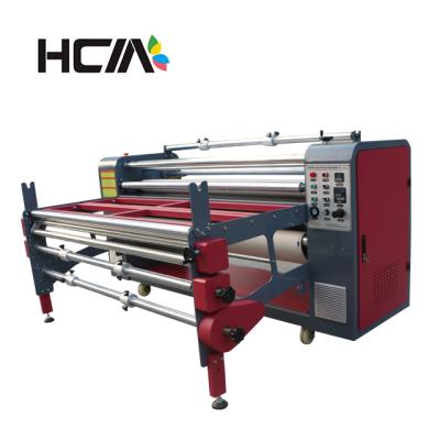 China Small Oil Fuel Oil Heating Roller Sublimation Heat Transfer Machine For Garment With Roll And Piece Printing Function for sale