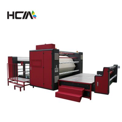 China Garment Shops Creative Custom Feather Flags Carpet Backing Fabric Calendar Design Rotary Thermal Transfer Machine for sale