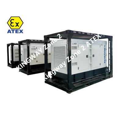 China 3phase DNVGL 2.7-1 EADG100-EX2 Skid Frame ATEX Certification 80kw 100kva Oilfield Zone 2 Generator Set for sale