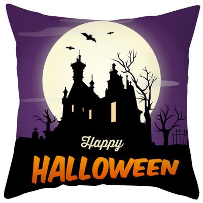 China PORTABLE Square Pillow Case Cushion Covers Halloween Pumpkin Pillow Covers Farmhouse Sofa Couch Trick or Treat Decorations for sale