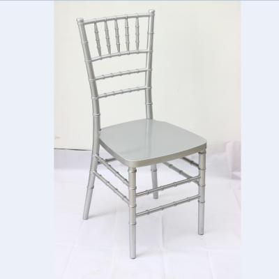 China Modern Silver Wedding PP Monoblock Plastic Chiavari Chair With STEEL CORE for sale